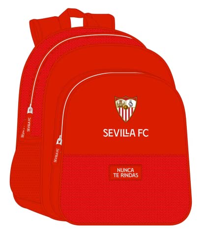 safta Unisex Kinder 320x120x380 mm Sevilla FC Schulrucksack Junior 320x120x380mm, rot, Estándar von safta