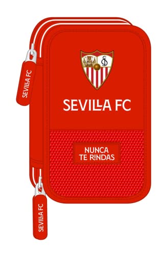 safta Unisex Kinder Federmäppchen mit 28 nützlichen Utensilien von Sevilla FC, 125 x 40 x 195 mm, rot, Estándar von safta
