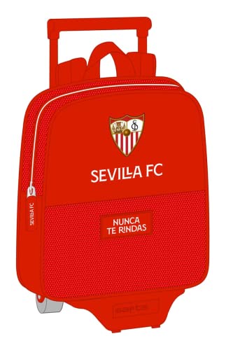 safta Unisex Kinder Kindergartenrucksack Sevilla FC Rucksack mit Trolley, 220 x 100 x 270 mm, rot, Estándar von safta