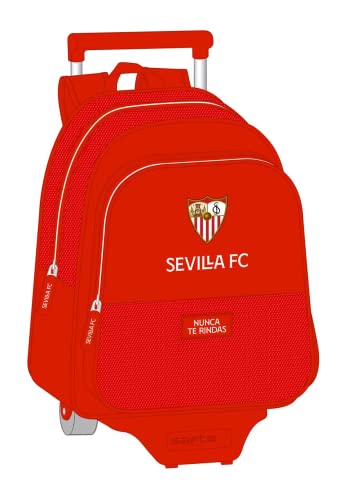 safta Unisex Kinder Sevilla FC Kinderrucksack mit Trolley 705, 280 x 100 x 340 mm, rot, Estándar von safta