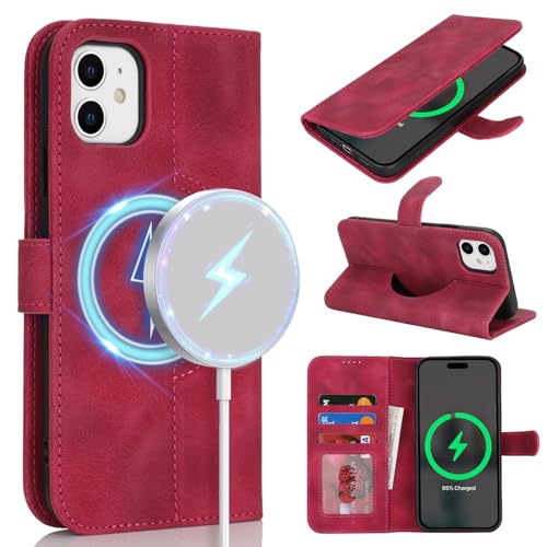 saihamny Handyhülle für iPhone 12 Hülle mit Kartenfach für Frauen, Hülle für iPhone 12 Pro Klapphülle Handytasche Flip Brieftasche Schutzhülle mit Kartenfächern für Männer-Burgunderrot saihamny Handyhülle für iPhone 12 Hülle mit Kartenfach für Frauen, Hülle für iPhone 12 Pro Klapphülle Handytasche Flip Brieftasche Schutzhülle mit Kartenfächern für Männer-Burgunderrot von saihamny