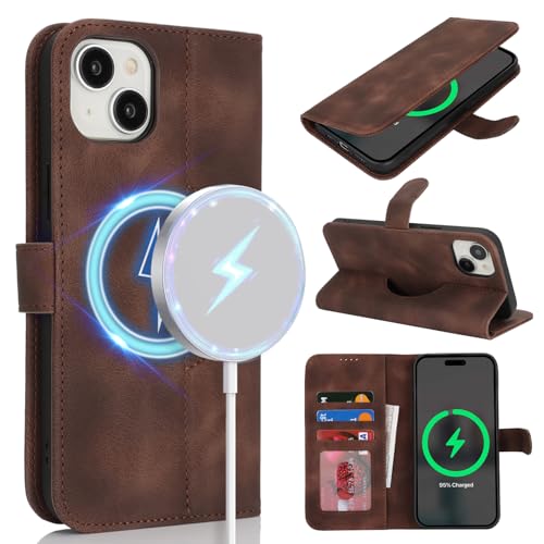 saihamny Handyhülle für iPhone 13 Hülle mit Kartenfach für Frauen, Hülle für iPhone 13 Klapphülle Handytasche Flip Brieftasche Schutzhülle mit Kartenfächern für Männer-Dunkelbraun saihamny Handyhülle für iPhone 13 Hülle mit Kartenfach für Frauen, Hülle für iPhone 13 Klapphülle Handytasche Flip Brieftasche Schutzhülle mit Kartenfächern für Männer-Dunkelbraun von saihamny