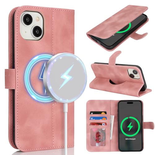 saihamny Handyhülle für iPhone 13 Hülle mit Kartenfach für Frauen, Hülle für iPhone 13 Klapphülle Handytasche Flip Brieftasche Schutzhülle mit Kartenfächern für Männer-Rosa saihamny Handyhülle für iPhone 13 Hülle mit Kartenfach für Frauen, Hülle für iPhone 13 Klapphülle Handytasche Flip Brieftasche Schutzhülle mit Kartenfächern für Männer-Rosa von saihamny