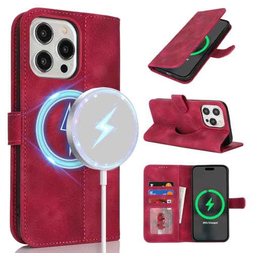 saihamny Handyhülle für iPhone 14 Pro Max Hülle mit Kartenfach für Frauen, Hülle für iPhone 14 Pro Max Klapphülle Handytasche Flip Brieftasche Schutzhülle mit Kartenfächern für Männer-Burgunderrot saihamny Handyhülle für iPhone 14 Pro Max Hülle mit Kartenfach für Frauen, Hülle für iPhone 14 Pro Max Klapphülle Handytasche Flip Brieftasche Schutzhülle mit Kartenfächern für Männer-Burgunderrot von saihamny