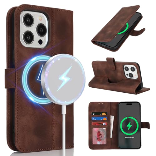 saihamny Handyhülle für iPhone 14 Pro Max Hülle mit Kartenfach für Frauen, Hülle für iPhone 14 Pro Max Klapphülle Handytasche Flip Brieftasche Schutzhülle mit Kartenfächern für Männer-Dunkelbraun saihamny Handyhülle für iPhone 14 Pro Max Hülle mit Kartenfach für Frauen, Hülle für iPhone 14 Pro Max Klapphülle Handytasche Flip Brieftasche Schutzhülle mit Kartenfächern für Männer-Dunkelbraun von saihamny