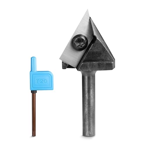 Genmitsu 60-Grad-V-Nut-Fräser, 1/4-Zoll-Schaft, 1-Zoll-Schnittdurchmesser, CNC-Fräser-Plattenglättungsfräser, Hartmetall-Einsatz-Fräserhobel für Holzschnitzereien, VRBC01A Genmitsu 60-Grad-V-Nut-Fräser, 1/4-Zoll-Schaft, 1-Zoll-Schnittdurchmesser, CNC-Fräser-Plattenglättungsfräser, Hartmetall-Einsatz-Fräserhobel für Holzschnitzereien, VRBC01A von sainsmart