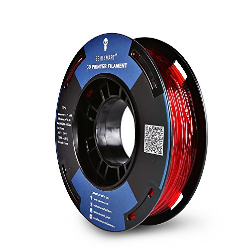 SainSmart Kleine Spule 1.75mm TPU Flexible 3D Filament 250g, Maßgenauigkeit +/- 0,05 mm, Shore 95A, Rot von sainsmart