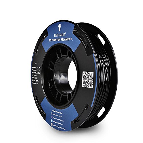 SainSmart Kleine Spule 1.75mm TPU Flexible 3D Filament 250g, Maßgenauigkeit +/- 0,05 mm, Shore 95A (Black) von sainsmart