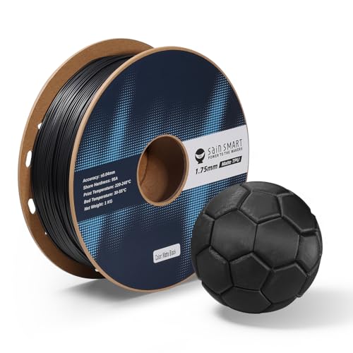 SainSmart Mattes TPU-Filament, schwarzes flexibles TPU-3D-Druckfilament, 1,75 mm, 1 kg, Maßgenauigkeit +/- 0,05 mm, 95A weiches TPU SainSmart Mattes TPU-Filament, schwarzes flexibles TPU-3D-Druckfilament, 1,75 mm, 1 kg, Maßgenauigkeit +/- 0,05 mm, 95A weiches TPU von sainsmart