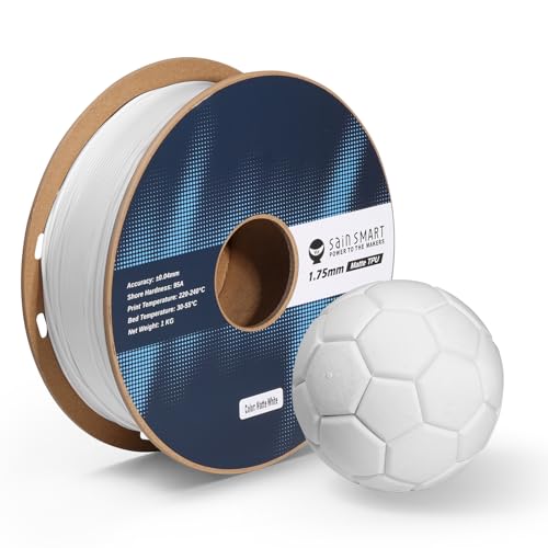 SainSmart Mattes TPU-Filament, weißes flexibles TPU-3D-Druckfilament, 1,75 mm, 1 kg, Maßgenauigkeit +/- 0,05 mm, 95A weiches TPU SainSmart Mattes TPU-Filament, weißes flexibles TPU-3D-Druckfilament, 1,75 mm, 1 kg, Maßgenauigkeit +/- 0,05 mm, 95A weiches TPU von sainsmart