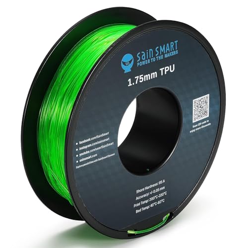 SainSmart TPU 3D-Drucker Filament, 1,75 mm, 0,8 kg, Grün von sainsmart