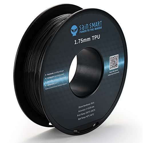 SainSmart TPU 3D-Drucker Filament, 1,75 mm, 0,8 kg, Schwarz von sainsmart