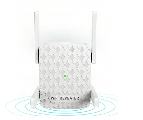 Saiyuanxing WiFi Extender - Dual Band 2.4G und 5G WiFi Extender Booster Wireless WiFi Booster 1 Ethernet Port und 4 Externe Antennen Weiß UK Stecker (AC17) von saiyuanxing