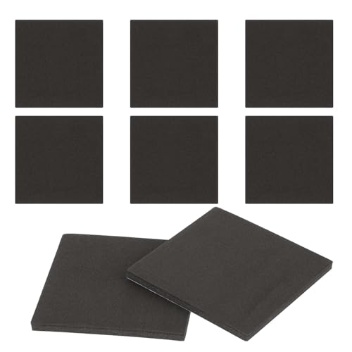 8 Stück Schaumstoff Selbstklebende Schaumstoffplatte Schwarz Zellkautschuk Selbstklebend 100mm x 100mm x 6mm Schaumstoff Platten mit Kleberücken Rutschfest Stoßdämpfung Schaumstoffmatte für Möbel von salbsever