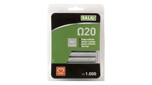 SALKI Zaunklammern Ω20 - Blister mit verzinkten Stahlklammern Omega-20, 2 mm Durchmesser, perfekt für Zaunklammern, enthält 1000 Stück von salki