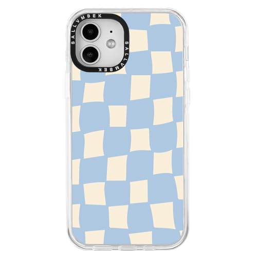 sallvmbek Schutzhülle für iPhone 12 / iPhone 12 Pro, 15,5 cm (6,1 Zoll), kompatibel mit MagSafe, niedliches Karomuster, magnetisch, stoßfest, TPU-Stoßdämpfer, Handyhüllen für Damen und Mädchen von sallvmbek