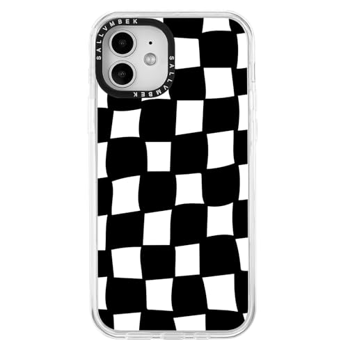 sallvmbek Schutzhülle für iPhone 12 / iPhone 12 Pro, 15,5 cm (6,1 Zoll), kompatibel mit MagSafe, niedliches Karomuster, magnetisch, stoßfest, TPU-Stoßdämpfer, Handyhüllen für Damen und Mädchen von sallvmbek