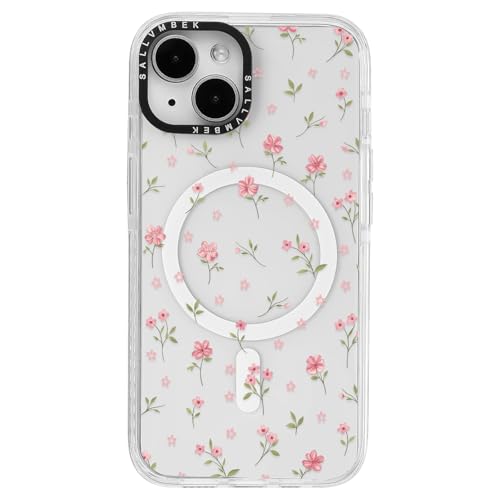 sallvmbek Schutzhülle für iPhone 13 / iPhone 14, kompatibel mit MagSafe, niedliches Blumendruckmuster, magnetisch, stoßfest, TPU-Stoßfängerabdeckung für iPhone Damen und Mädchen sallvmbek Schutzhülle für iPhone 13 / iPhone 14, kompatibel mit MagSafe, niedliches Blumendruckmuster, magnetisch, stoßfest, TPU-Stoßfängerabdeckung für iPhone Damen und Mädchen von sallvmbek