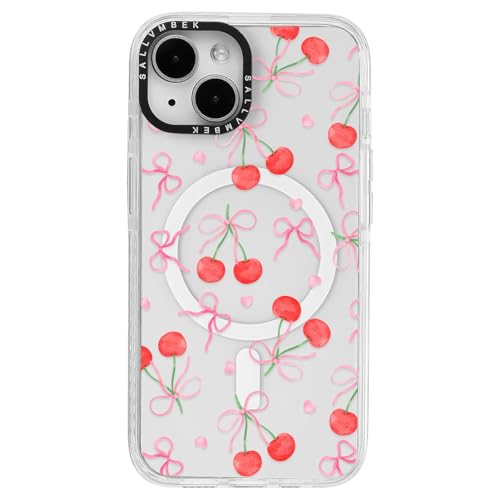 sallvmbek Schutzhülle für iPhone 14 / iPhone 13, kompatibel mit MagSafe, niedliches Kirschschleifenmuster, magnetisch, stoßfest, TPU, für iPhone 14/13, Frauen und Mädchen sallvmbek Schutzhülle für iPhone 14 / iPhone 13, kompatibel mit MagSafe, niedliches Kirschschleifenmuster, magnetisch, stoßfest, TPU, für iPhone 14/13, Frauen und Mädchen von sallvmbek