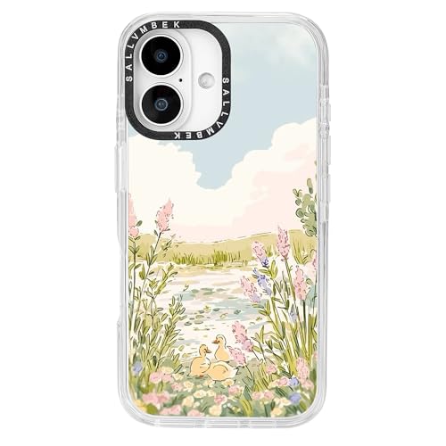 sallvmbek Schutzhülle für iPhone 16, 15,5 cm (6,1 Zoll), kompatibel mit MagSafe, niedliches Tier-Druckmuster Nr. 1, magnetisch, stoßfest, TPU, für Mädchen von sallvmbek