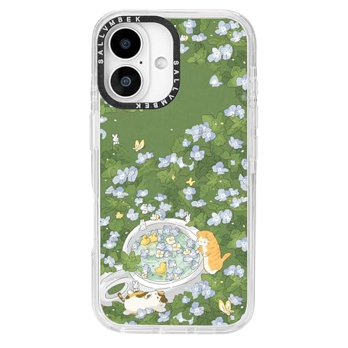 sallvmbek Schutzhülle für iPhone 16, kompatibel mit MagSafe, niedliches Katzendruckmuster, magnetisch, stoßfest, TPU-Stoßdämpfer, Handyhüllen für iPhone 16, Damen, Mädchen sallvmbek Schutzhülle für iPhone 16, kompatibel mit MagSafe, niedliches Katzendruckmuster, magnetisch, stoßfest, TPU-Stoßdämpfer, Handyhüllen für iPhone 16, Damen, Mädchen von sallvmbek
