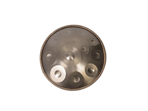 Sarospan Handpan Drum - 22 Zoll 12 Noten D Kurd 440Hz - Hand Tuning Handpan - Includes Soft Bag, Mallets, Stand, Note Stickers, Cleaning Cloth - Artist Performance Video von sarospan