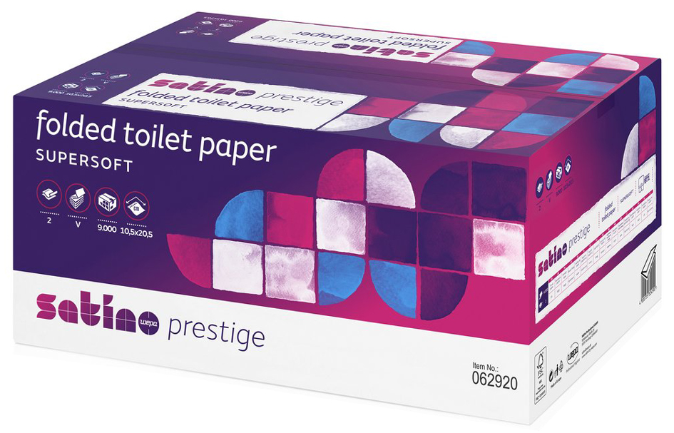 satino by wepa Einzelblatt-Toilettenpapier Prestige, weiß von satino by wepa