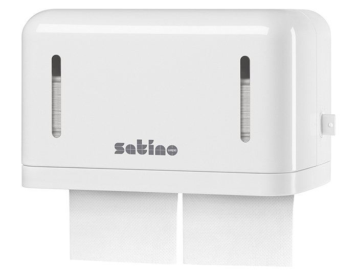 satino by wepa Einzelblatt-Toilettenpapier-Spender, weiß von satino by wepa