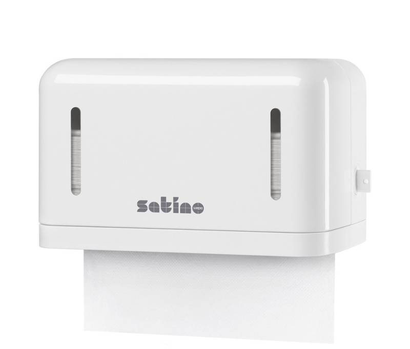 satino by wepa Falthandtuch-Spender mini, weiß von satino by wepa