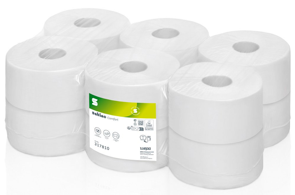 satino by wepa Großrollen-Toilettenpapier Comfort, 180 m satino by wepa Großrollen-Toilettenpapier Comfort, 180 m von satino by wepa