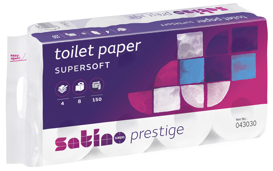 satino by wepa Toilettenpapier Prestige, 4-lagig, hochweiß von satino by wepa