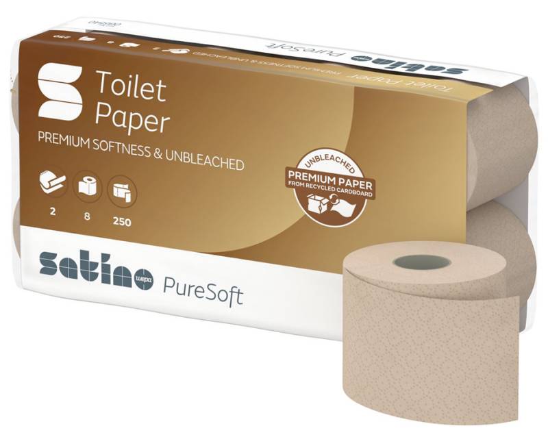 satino by wepa Toilettenpapier PureSoft, 2-lagig, braun von satino by wepa