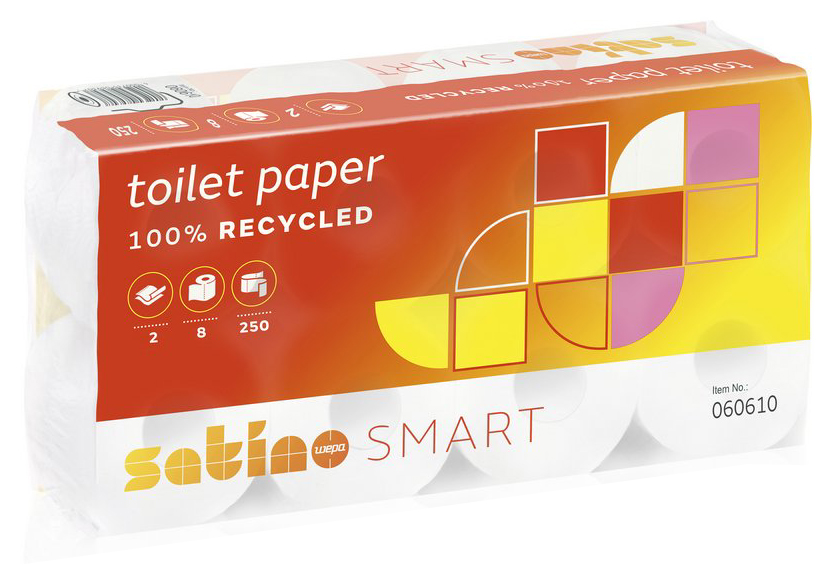 satino by wepa Toilettenpapier Smart, 2-lagig, weiß von satino by wepa