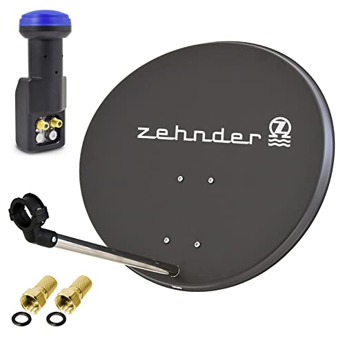 Zehnder 60cm Spiegel Schüssel Stahl + Twin LNB | 2 Teilnehmer SAT Anlage HD Digital Set anthrazit | DVB-S/S2 Full HDTV 3D 4K Ultra HD UHD Empfang Zehnder 60cm Spiegel Schüssel Stahl + Twin LNB | 2 Teilnehmer SAT Anlage HD Digital Set anthrazit | DVB-S/S2 Full HDTV 3D 4K Ultra HD UHD Empfang von satshopping