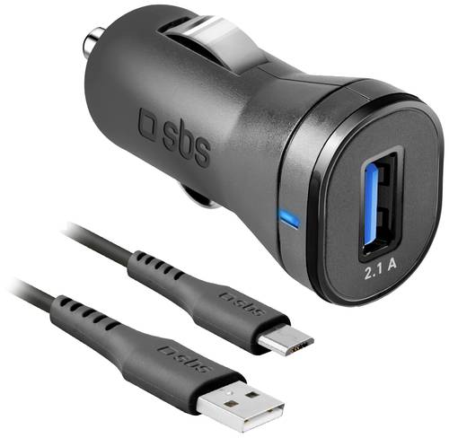 Sbs mobile Auto-Ladeset mit Micro-USB USB-Ladegerät 10W KFZ, LKW Ausgangsstrom (max.) 2.1A Anzahl A von sbs mobile