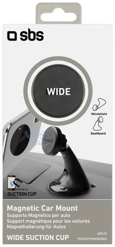 Sbs mobile Magnetischer Autohalter mit Saugnapf Linie Wide Saugnapf Handy-Kfz-Halterung 360° drehbar von sbs mobile