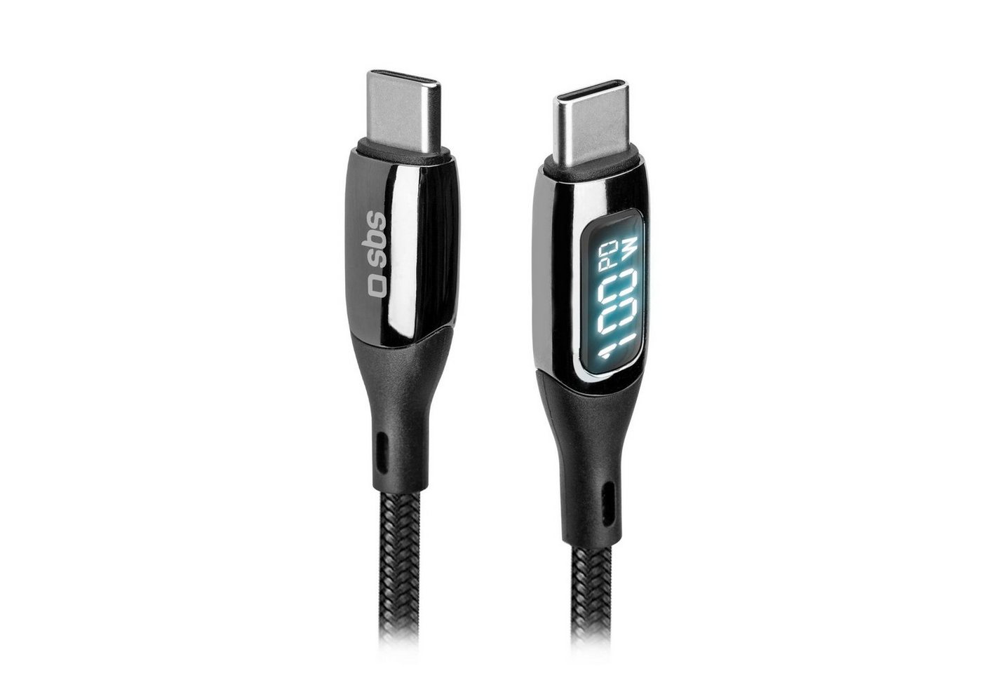 sbs Daten- und Ladekabel, USB-C auf USB-C, 1 m, Schwarz USB-Kabel von sbs