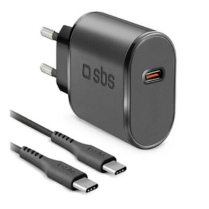 sbs Ladekabel mit Adapter schwarz, Kabellänge: 1,0 m, 15 Watt von sbs