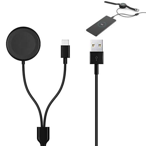 2 in1 Ladekabel, drahtlose Ladestation kompatibel mit Samsung Galaxy Watch 6/6 Classic/5 Pro/5/4/3/Active2/Galaxy Note 20/10/9/8/Samsung Galaxy S23/S22/S21/S20 von sccvee