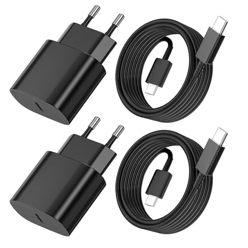 2er-Pack USB C Ladegerät für Samsung, 25W Schnellladegerät Netzteil mit 1.8M Ladekabel, Typ C Netzteil Adapter Kompatibel mit Galaxy S20/S21/S22/S23/S24 Ultra/Note 20/S10 2er-Pack USB C Ladegerät für Samsung, 25W Schnellladegerät Netzteil mit 1.8M Ladekabel, Typ C Netzteil Adapter Kompatibel mit Galaxy S20/S21/S22/S23/S24 Ultra/Note 20/S10 von sccvee