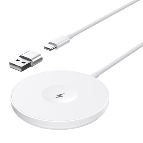 Mag-Safe Ladegerät für iPhone Ladestation, 3 in 1 Magnet Wireless Charger Induktive Kabelloses Ladepad 15W Schnell Kompatibel mit iPhone 16/15/14/13/12/Air-Pods 3/2 Pro/Apple Watch 8/7/6/5 von sccvee