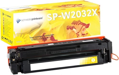 schneiderprintware [Mit Original-Chip | wiederverwendet] Toner kompatibel für 415X 415A W2032X gelb für HP Color Laserjet Pro MFP M454 DN dw M479 dw fdn fdw fnw | Keine UPDATEPROBLEME von schneiderprintware