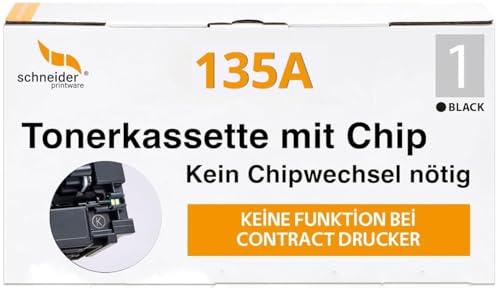 ([Mit Original-Chip | wiederverwendet]) Schneider Printware Toner kompatibel für HP 135A W1350A für HP Laserjet MFP M234dw M234dwn M234sdw M234sdn M209dwn M209dw M209 M234 von schneiderprintware