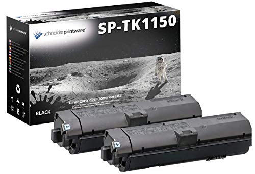 2 Schneider Printware Toner | 100% höhere Reichweite | kompatibel zu Kyocera TK -1150 TK1150 für Kyocera ECOSYS M2135dn M2635dn M2735dn M2735dw P2235dn P2235dw | 6.000 Seiten von schneiderprintware