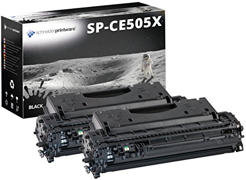 2 Schneider Printware Toner | 25 Prozent mehr Druckleistung | kompatibel, als Ersatz für CE505X / 05X für HP Laserjet P2055 (CE456A), HP Laserjet P2055d (CE457A), HP Laserjet P2055dn (CE459A) von schneiderprintware