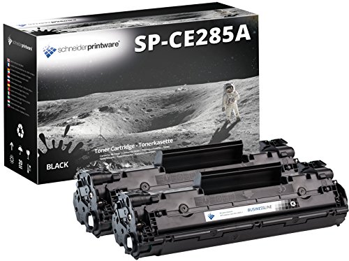 2 Schneider Printware Toner | 85% höhere kapazität| kompatibel zu CE285A (2PK-CE285A Schwarz) von schneiderprintware