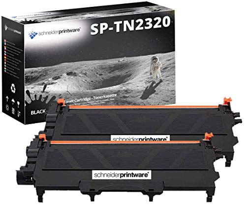 2 Schneider Toner mit 125% mehr Leistung je 6.000 Seiten kompatibel zu TN-2320 TN2320 für Brother HL-L2300D L2340DW HL-L2360DN L2365DW MFC-L2700DW 2720DW 2740DW DCP-L2500D L2520DW L2540DN von schneiderprintware