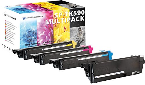 4 Schneider Printware Toner kompatibel zu TK590 für Kyocera ECOSYS M6026cdn M6026cidn M6526cdn M6526cidn P6026cdn von schneiderprintware