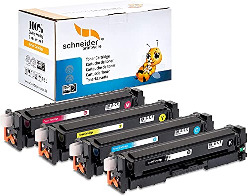 4 Schneider Printware Toner | 30 Prozent mehr Druckleistung | kompatibel mit 304A für HP Color Laserjet CP2025 CP2025dn CP2025n CM2320fxi MFP CM2320nf MFP CC530A CC531A CC532A CC533A von schneiderprintware