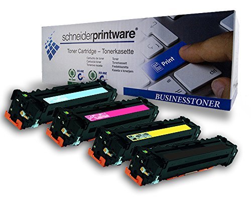 4 Schneider Printware Toner | 35% mehr Druckleistung |kompatible, als Ersatz für CE400X CE400A CE401A CE402A CE403A für HP Laserjet Enterprise 500 Color M551dn n M551xh M575dn M575f M575c M570dn dw von schneiderprintware